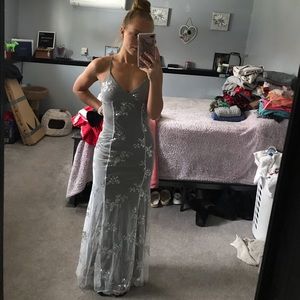 ✨Grey, sparkly prom dress!✨